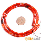Tube Sardonyx Carnelian Beads Natural Stone Beads DIY 15 Inches