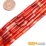 Tube Sardonyx Carnelian Beads Natural Stone Beads DIY 15 Inches