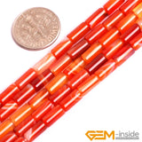 Tube Sardonyx Carnelian Beads Natural Stone Beads DIY 15 Inches