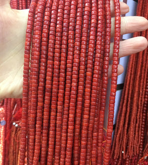 3X5MM Natural Stone Coral Beads Loose DIY Bracelet Necklace Semi-finished