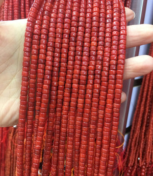 3X5MM Natural Stone Coral Beads Loose DIY Bracelet Necklace Semi-finished