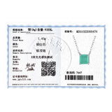 925 Silver Paraiba Tourmaline Pendant Necklace for Women Wedding