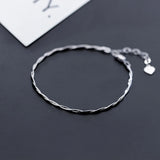 925 Sterling Silver Double Layer Snake Bone Bracelet