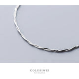 925 Sterling Silver Double Layer Snake Bone Bracelet