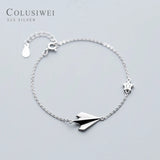 925 Silver Star Link Bracelet for Women, Party Jewelry Gift