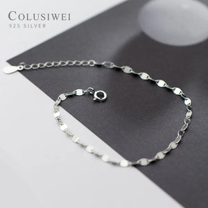 Colusiwei 925 Silver Oval Bracelet Bangle Japanese Style