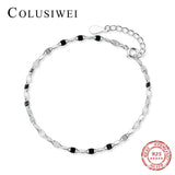 Colusiwei 925 Silver Oval Bracelet Bangle Japanese Style