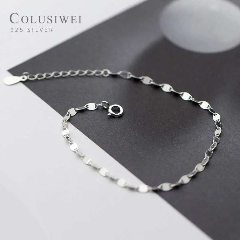 Colusiwei 925 Silver Oval Bracelet Bangle Japanese Style