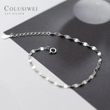 Colusiwei 925 Silver Oval Bracelet Bangle Japanese Style