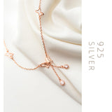 Colusiwei Flying Butterfly Bracelet Sterling Silver CZ Foot Anklet