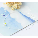 Colusiwei 925 Silver Crystal Cube Anklet for Women