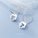 Colusiwei 925 Sterling Silver Hoop Earring Korea Style Fine Jewelry