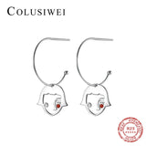Colusiwei 925 Sterling Silver Hoop Earring Korea Style Fine Jewelry