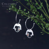 Colusiwei 925 Sterling Silver Hoop Earring Korea Style Fine Jewelry
