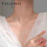 925 Silver Zirconia Pendant Necklace Classic Jewelry