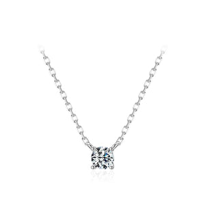 925 Silver Zirconia Pendant Necklace Classic Jewelry