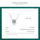 925 Silver Zirconia Pendant Necklace Classic Jewelry