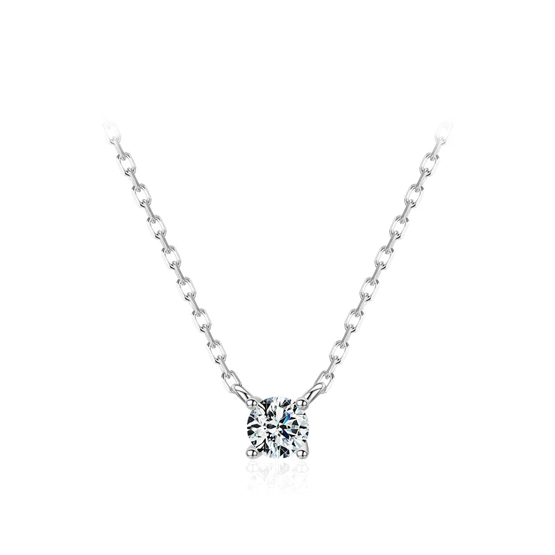 925 Silver Zirconia Pendant Necklace Classic Jewelry
