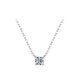 925 Silver Zirconia Pendant Necklace Classic Jewelry