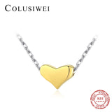 Colusiwei 925 Silver Heart Pendant Necklace for Women