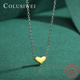 Colusiwei 925 Silver Heart Pendant Necklace for Women