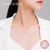 Colusiwei 925 Silver Heart Pendant Necklace for Women