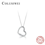 Colusiwei 925 Silver Heart Pendant Women Wedding Fine Jewelry