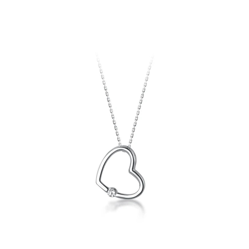 Colusiwei 925 Silver Heart Pendant Women Wedding Fine Jewelry