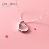 Colusiwei 925 Silver Heart Pendant Women Wedding Fine Jewelry