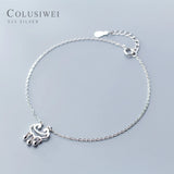 Colusiwei National Style Silver Anklets for Women