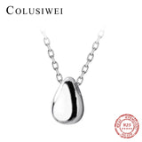Colusiwei Arrival 925 Silver Water Drop Geometric Pendant Necklace