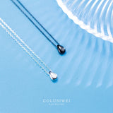 Colusiwei Arrival 925 Silver Water Drop Geometric Pendant Necklace