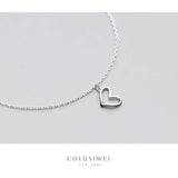 Colusiwei 925 Silver Heart Anklet for Women