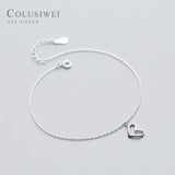 Colusiwei 925 Silver Heart Anklet for Women