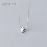 Colusiwei 925 Heart Pendant Necklace for Women