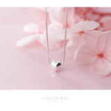 Colusiwei 925 Heart Pendant Necklace for Women