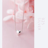 Colusiwei 925 Heart Pendant Necklace for Women