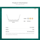 Colusiwei Silver Rose Stackable Hollow Heart Pendant Necklace