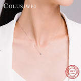 Colusiwei Silver Heart Pendant Necklace 925 Sterling Silver