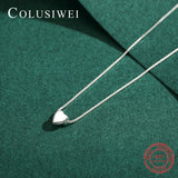 Colusiwei Silver Heart Pendant Necklace 925 Sterling Silver