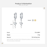 Colusiwei 925 Silver Snake Hoop Earrings for Women