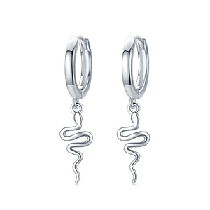 Colusiwei 925 Silver Snake Hoop Earrings for Women