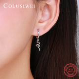 Colusiwei 925 Silver Snake Hoop Earrings for Women