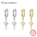 Colusiwei 925 Silver Snake Hoop Earrings for Women