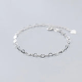 Colusiwei 925 Silver Heart Bracelet for Women Anti-allergy Jewelry