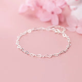 Colusiwei 925 Silver Heart Bracelet for Women Anti-allergy Jewelry