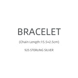 Colusiwei Wishbone Chain Bracelet 925 Sterling Silver Stylish Link