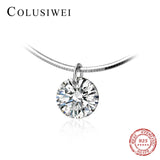 Colusiwei CZ 925 Silver Snake Chain Choker Necklace