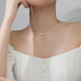 Colusiwei CZ 925 Silver Snake Chain Choker Necklace