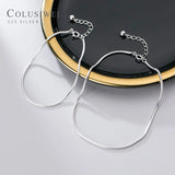 Colusiwei 925 Sterling Silver Snake Bone Chain Bracelet Anklet Women Girl
